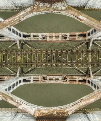 Framed the green waters
