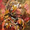 Farbenfrohe Bohemian-Frau