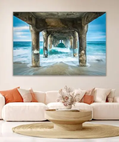 Alternative view of Dreamy Pier Sunset California USA