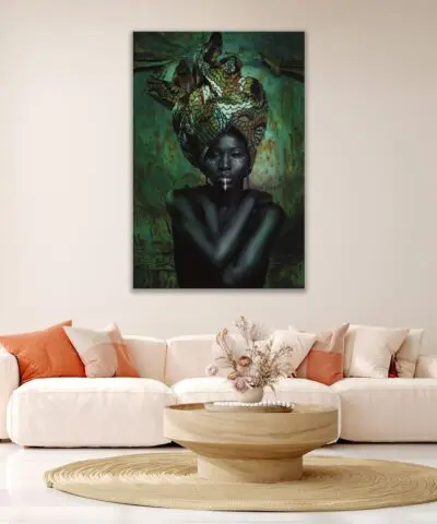 Alternative view of portrait of a Tribe Woman