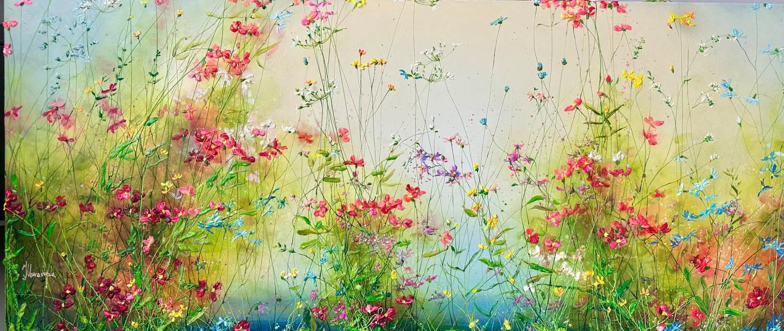 A new path kleurrijk schilderij Yulia Muravyeva