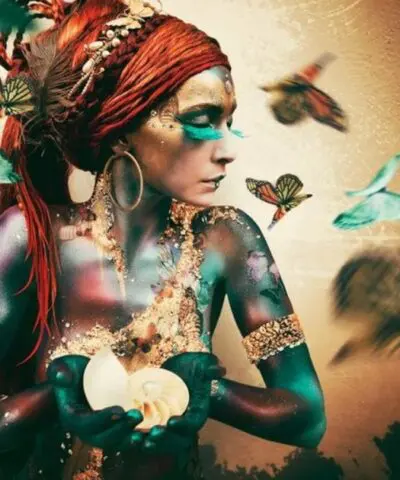Woman with butterflies II