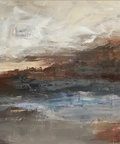 Authentic schilderij abstract hennie van de lande