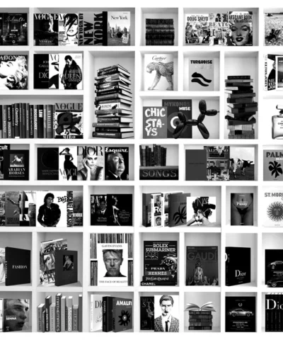 Books Music Black and White