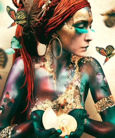 Woman With Butterflies