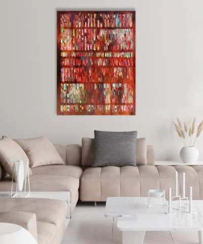 The pulse of color II boven de bank abstract Kunstgalerie Bijzonder