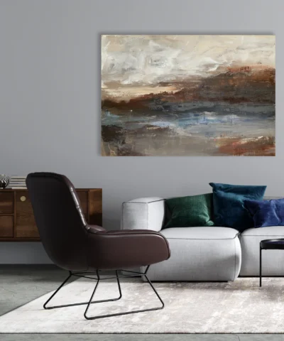 Authentic abstract warm boven de bank kunstgalerie Bijzonder