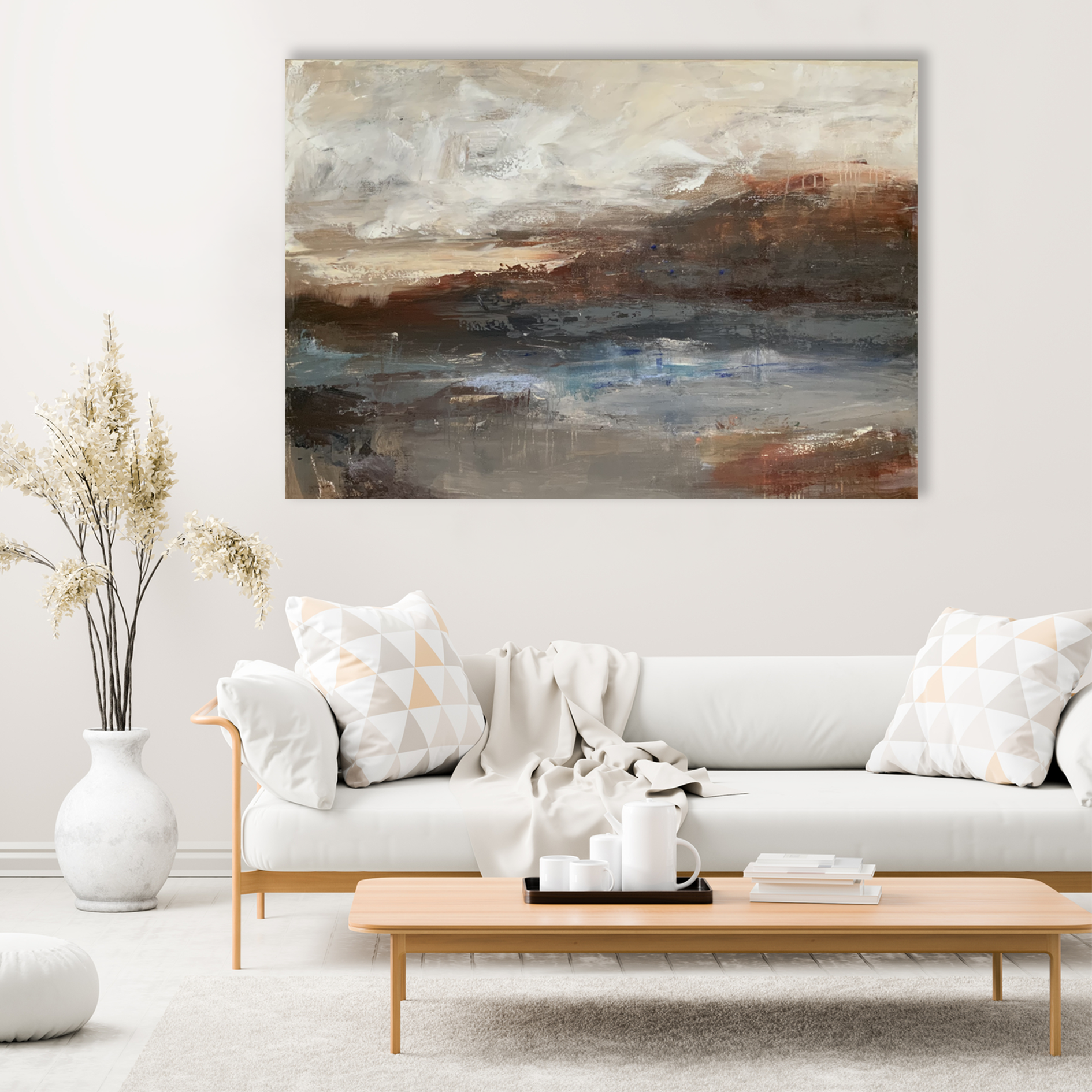 Authentic warm schilderij natuur Hennie van de Lande