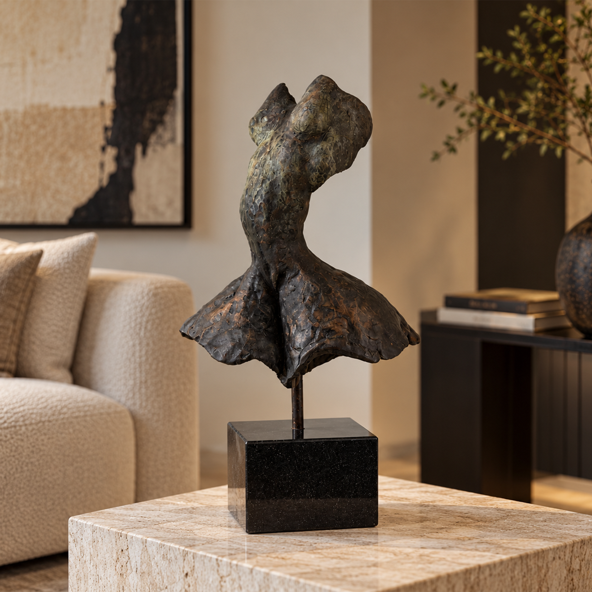 Vollutà III Bronzen beeld vrouw Nick Vermeulen